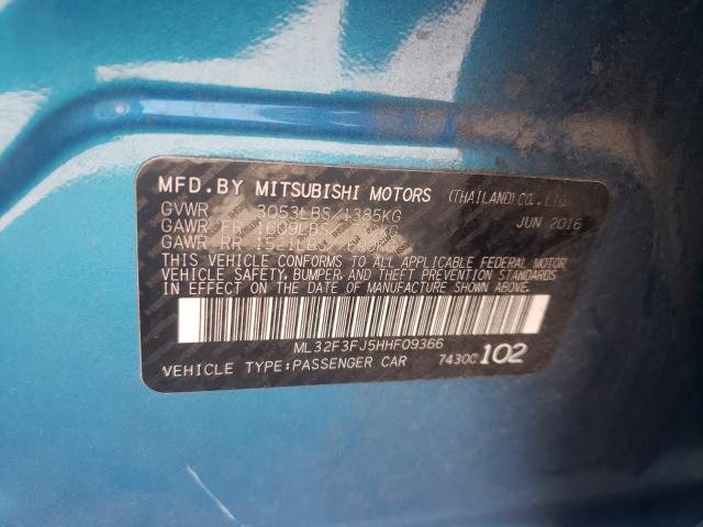 Photo 9 VIN: ML32F3FJ5HHF09366 - MITSUBISHI MIRAGE G4 