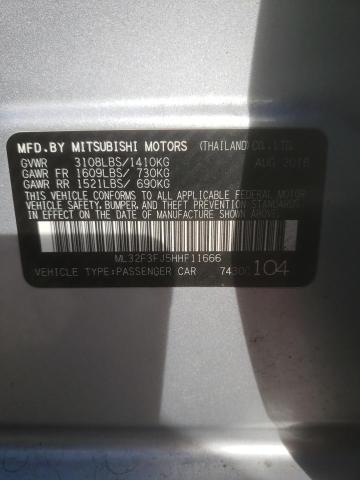 Photo 9 VIN: ML32F3FJ5HHF11666 - MITSUBISHI MIRAGE G4 