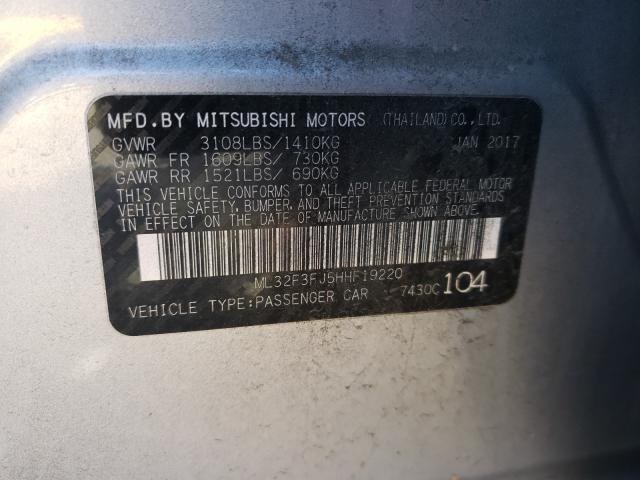 Photo 9 VIN: ML32F3FJ5HHF19220 - MITSUBISHI MIRAGE G4 