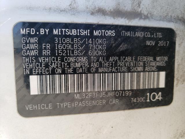 Photo 9 VIN: ML32F3FJ5JHF07199 - MITSUBISHI MIRAGE G4 