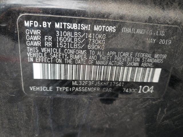 Photo 11 VIN: ML32F3FJ5KHF17541 - MITSUBISHI MIRAGE 