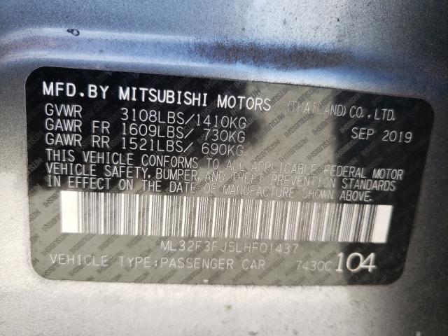 Photo 9 VIN: ML32F3FJ5LHF01437 - MITSUBISHI MIRAGE G4 