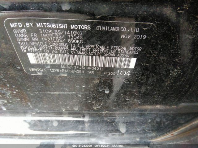 Photo 8 VIN: ML32F3FJ5LHF04211 - MITSUBISHI MIRAGE G4 