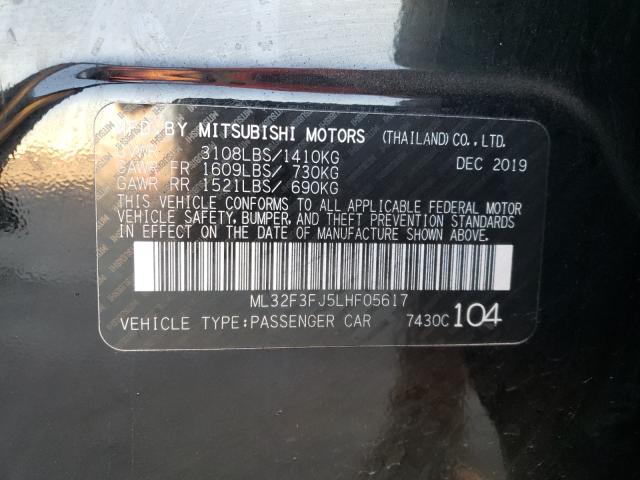 Photo 9 VIN: ML32F3FJ5LHF05617 - MITSUBISHI MIRAGE G4 