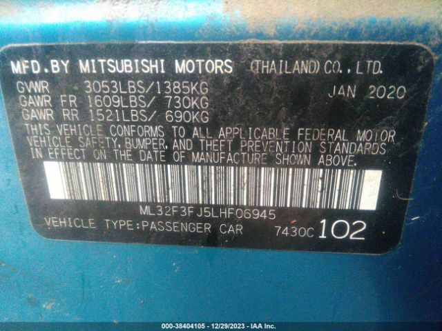 Photo 8 VIN: ML32F3FJ5LHF06945 - MITSUBISHI MIRAGE G4 