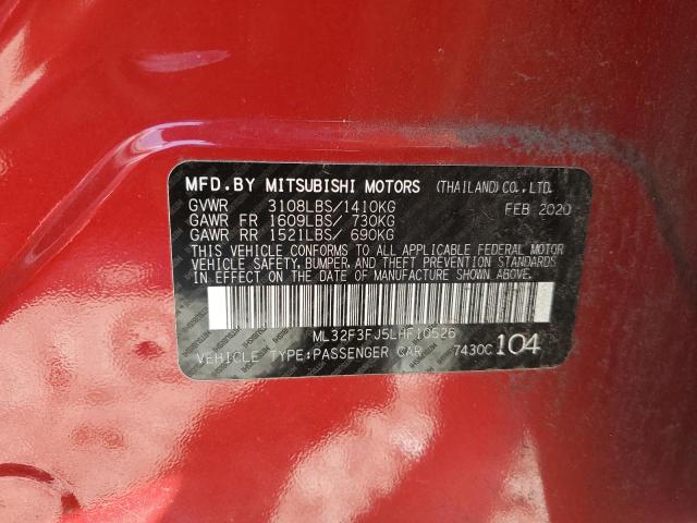 Photo 11 VIN: ML32F3FJ5LHF10526 - MITSUBISHI MIRAGE 