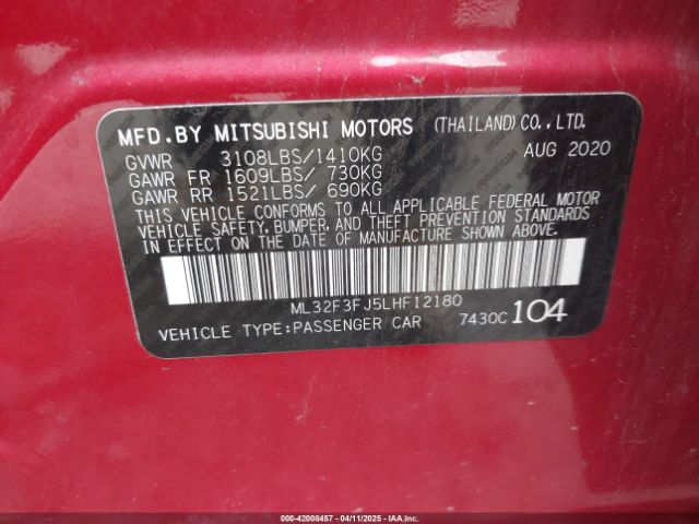 Photo 8 VIN: ML32F3FJ5LHF12180 - MITSUBISHI MIRAGE G4 