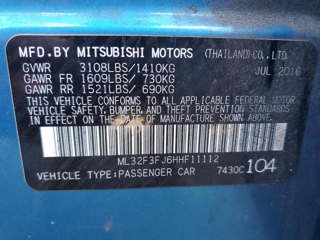 Photo 11 VIN: ML32F3FJ6HHF11112 - MITSUBISHI MIRAGE G4 