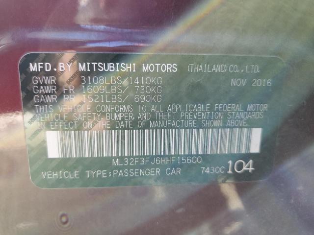 Photo 9 VIN: ML32F3FJ6HHF15600 - MITSUBISHI MIRAGE G4 