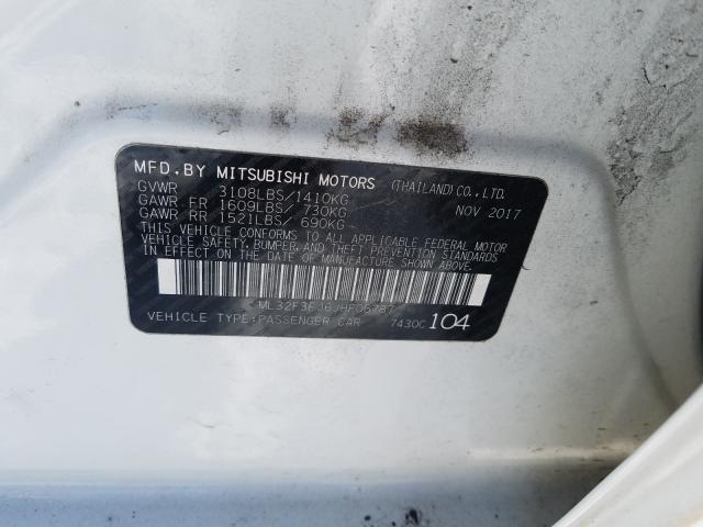 Photo 9 VIN: ML32F3FJ6JHF06787 - MITSUBISHI MIRAGE 