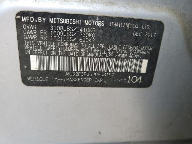 Photo 11 VIN: ML32F3FJ6JHF08197 - MITSUBISHI MIRAGE 