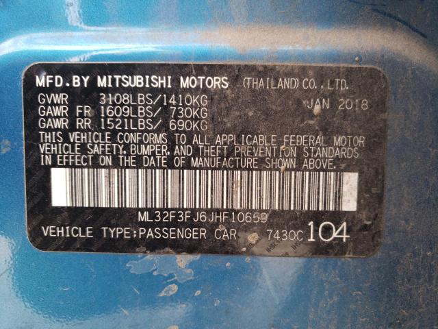 Photo 11 VIN: ML32F3FJ6JHF10659 - MITSUBISHI MIRAGE 