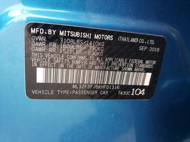 Photo 9 VIN: ML32F3FJ6KHF01316 - MITSUBISHI MIRAGE G4 