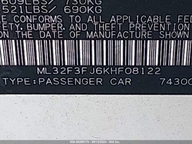 Photo 8 VIN: ML32F3FJ6KHF08122 - MITSUBISHI MIRAGE G4 