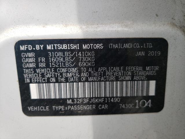 Photo 9 VIN: ML32F3FJ6KHF11490 - MITSUBISHI MIRAGE G4 