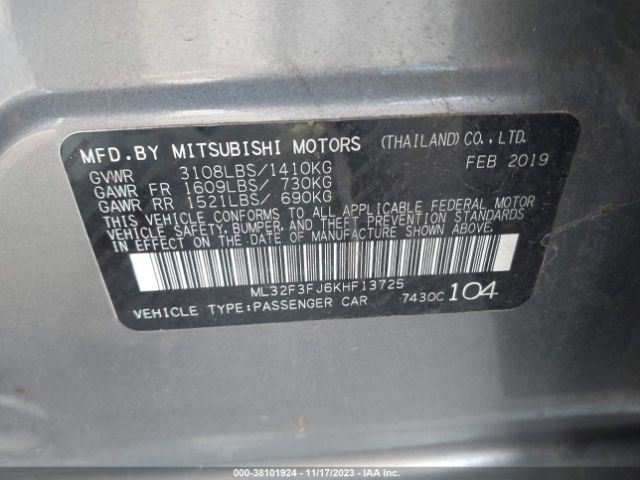 Photo 8 VIN: ML32F3FJ6KHF13725 - MITSUBISHI MIRAGE G4 