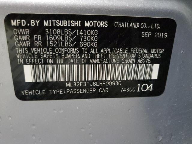 Photo 9 VIN: ML32F3FJ6LHF00930 - MITSUBISHI MIRAGE G4 