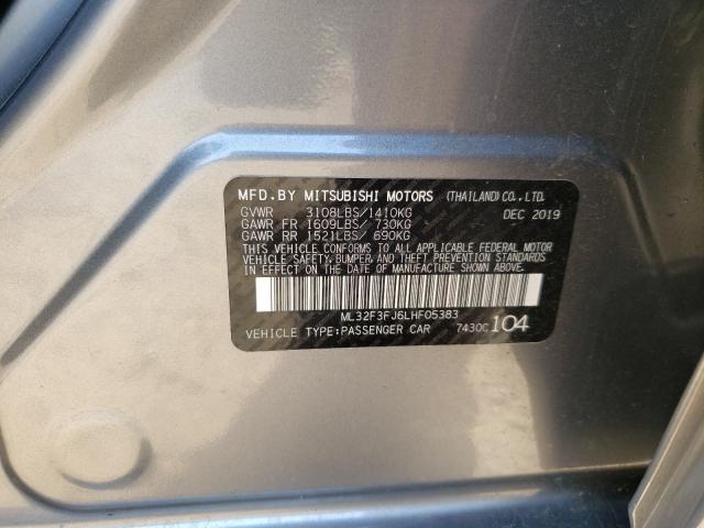 Photo 9 VIN: ML32F3FJ6LHF05383 - MITSUBISHI MIRAGE G4 