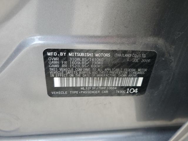 Photo 11 VIN: ML32F3FJ7HHF10664 - MITSUBISHI MIRAGE G4 