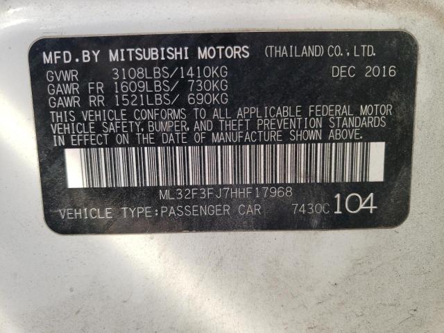 Photo 9 VIN: ML32F3FJ7HHF17968 - MITSUBISHI MIRAGE G4 