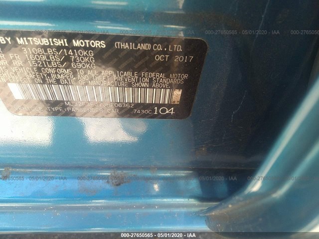 Photo 8 VIN: ML32F3FJ7JHF06362 - MITSUBISHI MIRAGE G4 