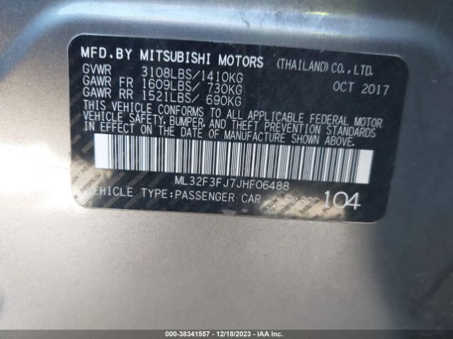 Photo 8 VIN: ML32F3FJ7JHF06488 - MITSUBISHI MIRAGE G4 