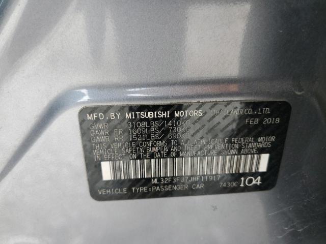 Photo 11 VIN: ML32F3FJ7JHF11917 - MITSUBISHI MIRAGE 