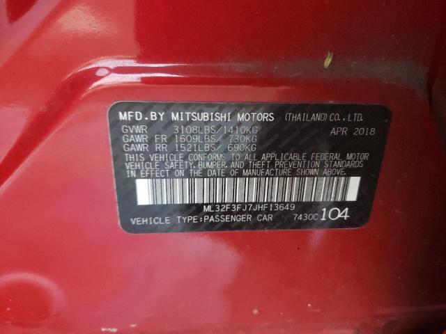 Photo 9 VIN: ML32F3FJ7JHF13649 - MITSUBISHI MIRAGE G4 