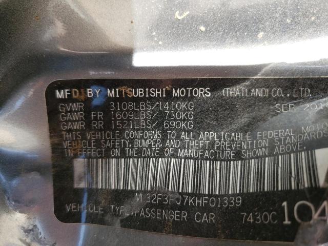 Photo 11 VIN: ML32F3FJ7KHF01339 - MITSUBISHI MIRAGE G4 