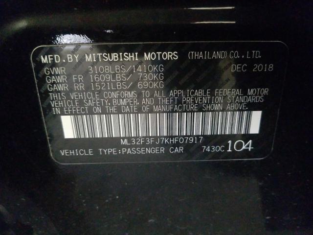 Photo 9 VIN: ML32F3FJ7KHF07917 - MITSUBISHI MIRAGE G4 