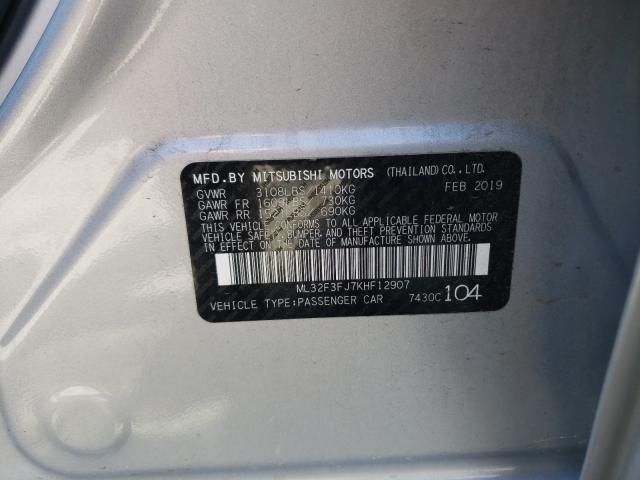 Photo 9 VIN: ML32F3FJ7KHF12907 - MITSUBISHI MIRAGE G4 