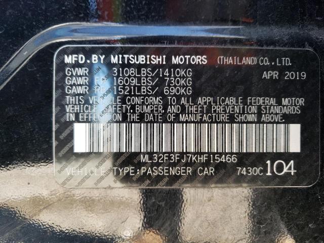 Photo 11 VIN: ML32F3FJ7KHF15466 - MITSUBISHI MIRAGE G4 