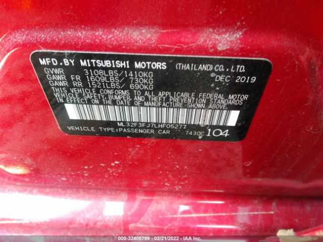 Photo 8 VIN: ML32F3FJ7LHF05277 - MITSUBISHI MIRAGE G4 