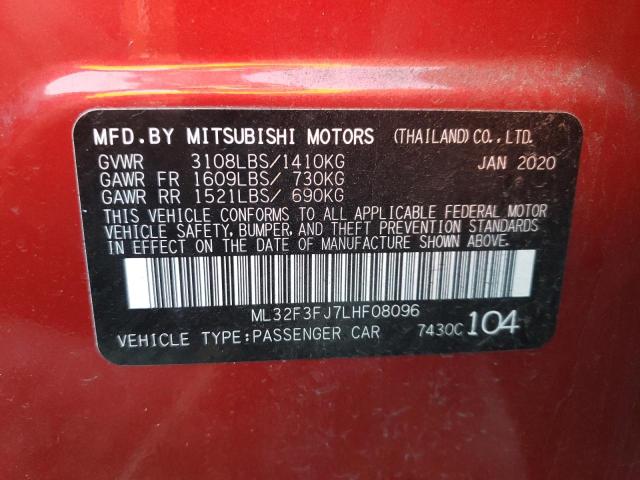 Photo 9 VIN: ML32F3FJ7LHF08096 - MITSUBISHI MIRAGE G4 