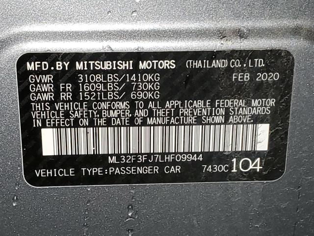 Photo 11 VIN: ML32F3FJ7LHF09944 - MITSUBISHI MIRAGE 