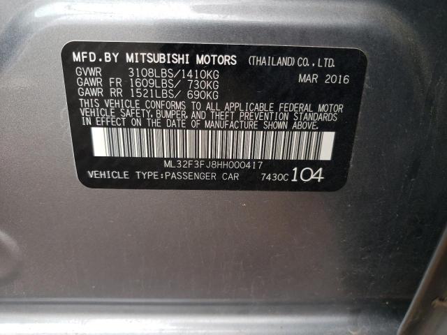 Photo 12 VIN: ML32F3FJ8HH000417 - MITSUBISHI MIRAGE 