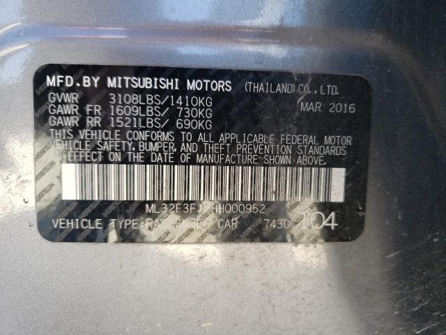 Photo 9 VIN: ML32F3FJ8HH000952 - MITSUBISHI MIRAGE G4 