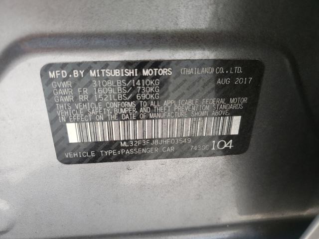 Photo 9 VIN: ML32F3FJ8JHF03549 - MITSUBISHI MIRAGE G4 