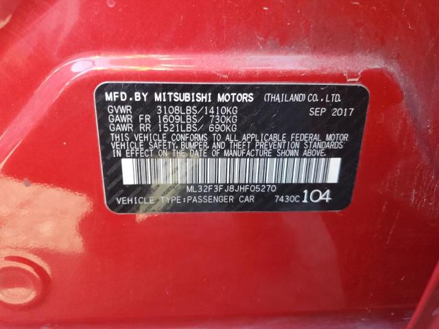 Photo 11 VIN: ML32F3FJ8JHF05270 - MITSUBISHI MIRAGE G4 