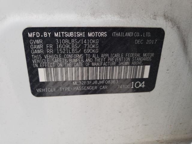 Photo 9 VIN: ML32F3FJ8JHF08363 - MITSUBISHI MIRAGE G4 