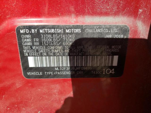 Photo 9 VIN: ML32F3FJ8JHF09495 - MITSUBISHI MIRAGE G4 