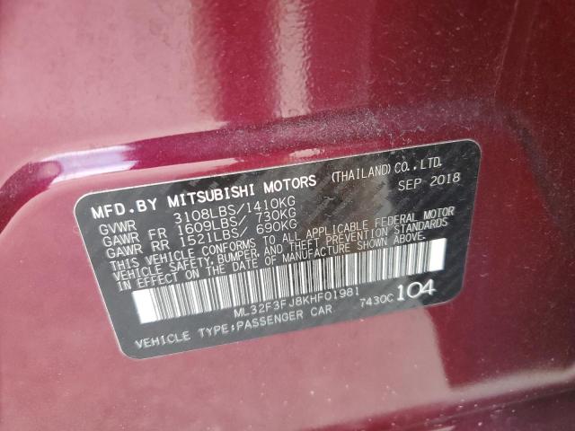 Photo 11 VIN: ML32F3FJ8KHF01981 - MITSUBISHI MIRAGE G4 