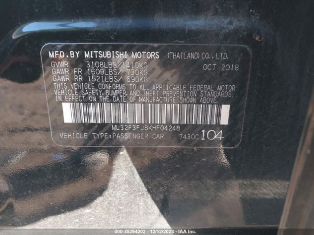 Photo 8 VIN: ML32F3FJ8KHF04248 - MITSUBISHI MIRAGE G4 