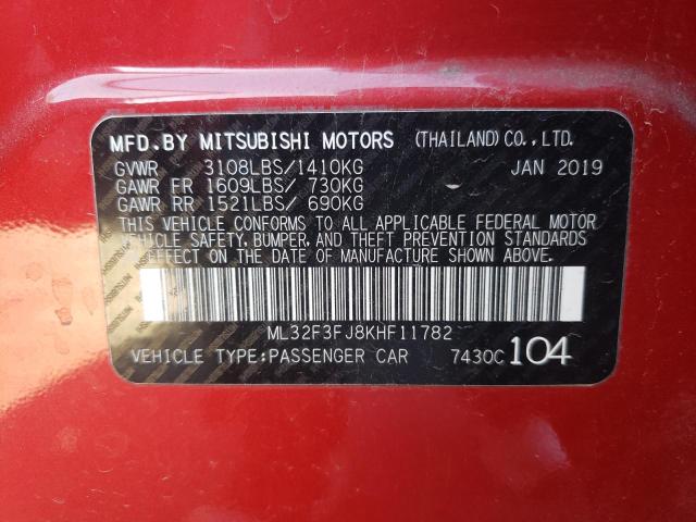 Photo 9 VIN: ML32F3FJ8KHF11782 - MITSUBISHI MIRAGE G4 