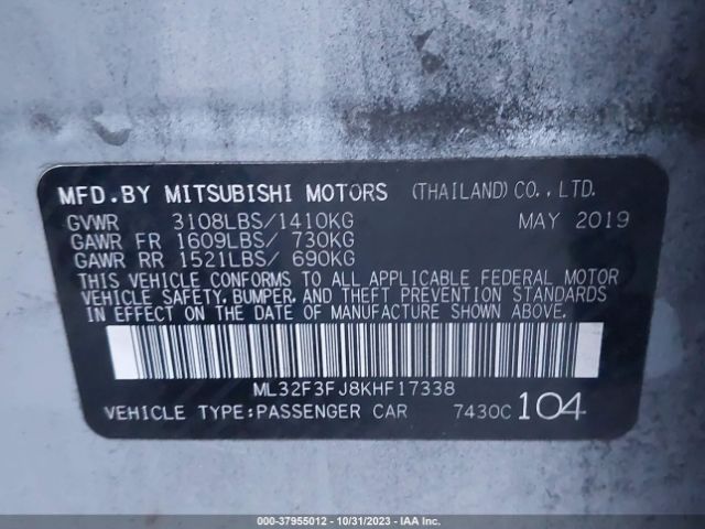 Photo 8 VIN: ML32F3FJ8KHF17338 - MITSUBISHI MIRAGE G4 