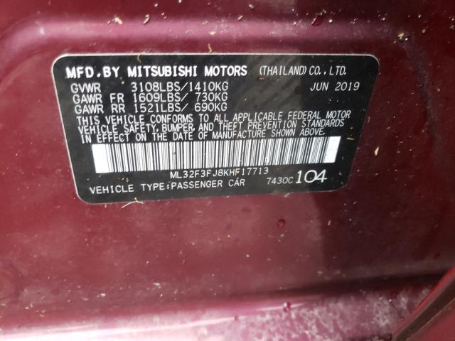 Photo 9 VIN: ML32F3FJ8KHF17713 - MITSUBISHI MIRAGE G4 