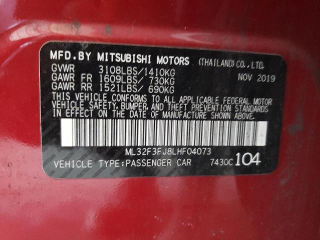 Photo 11 VIN: ML32F3FJ8LHF04073 - MITSUBISHI MIRAGE 