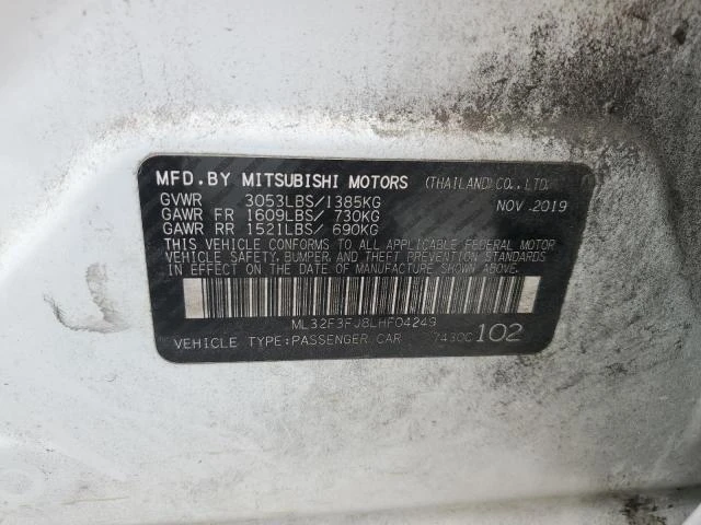 Photo 11 VIN: ML32F3FJ8LHF04249 - MITSUBISHI MIRAGE G4 