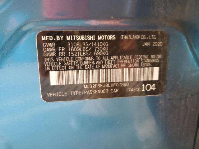 Photo 11 VIN: ML32F3FJ8LHF07880 - MITSUBISHI MIRAGE 