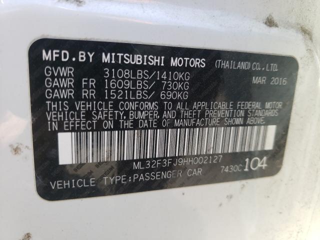 Photo 9 VIN: ML32F3FJ9HH002127 - MITSUBISHI MIRAGE G4 